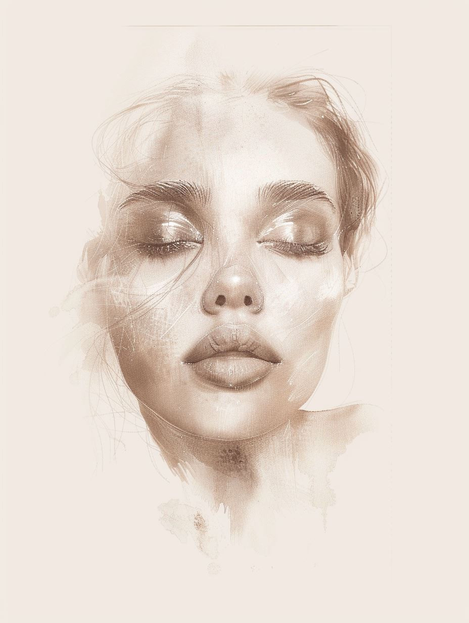 Ethereal Sepia Charcoal Portraits - Image 3