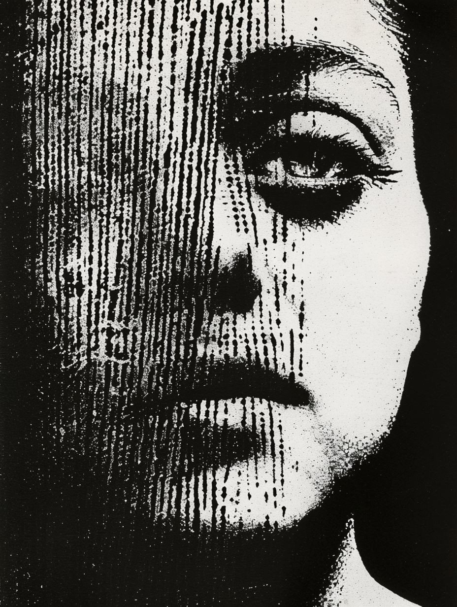 Haunting Monochrome Portrait Collage - Image 2