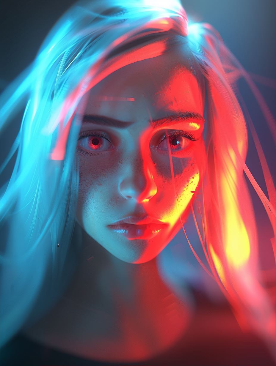 Neon Visions: Cybernetic Portraits - Image 2