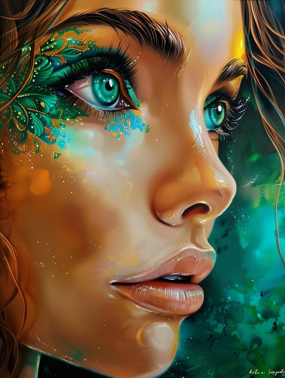 Ethereal Gaze of Neon Nature - Image 4