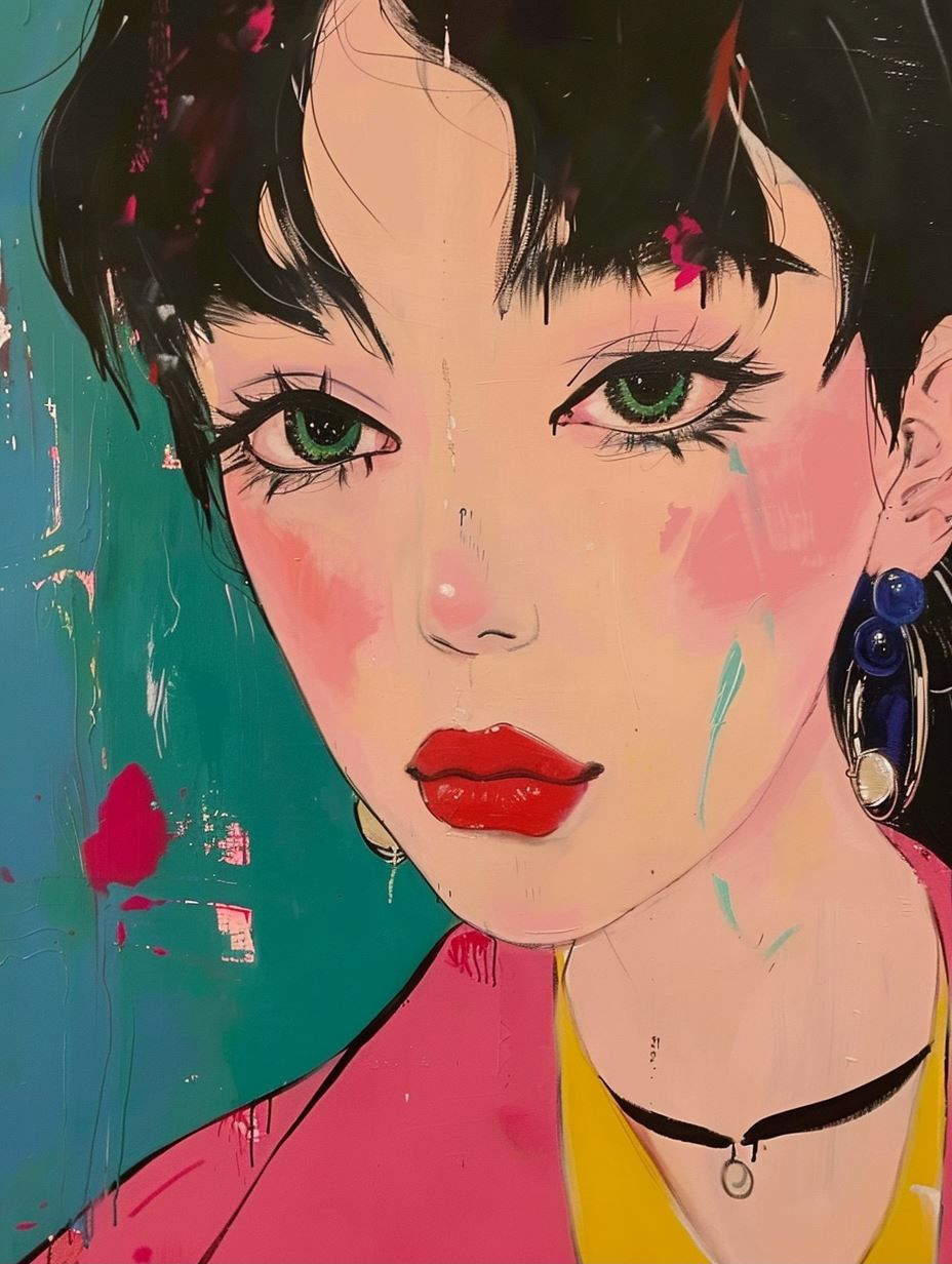 Modernist Pastel Portrait Series - Image 2