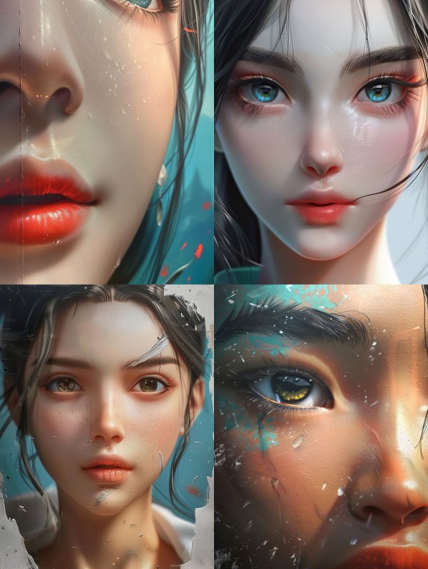 Ethereal Digital Portraits of Hyper-Realistic Faces