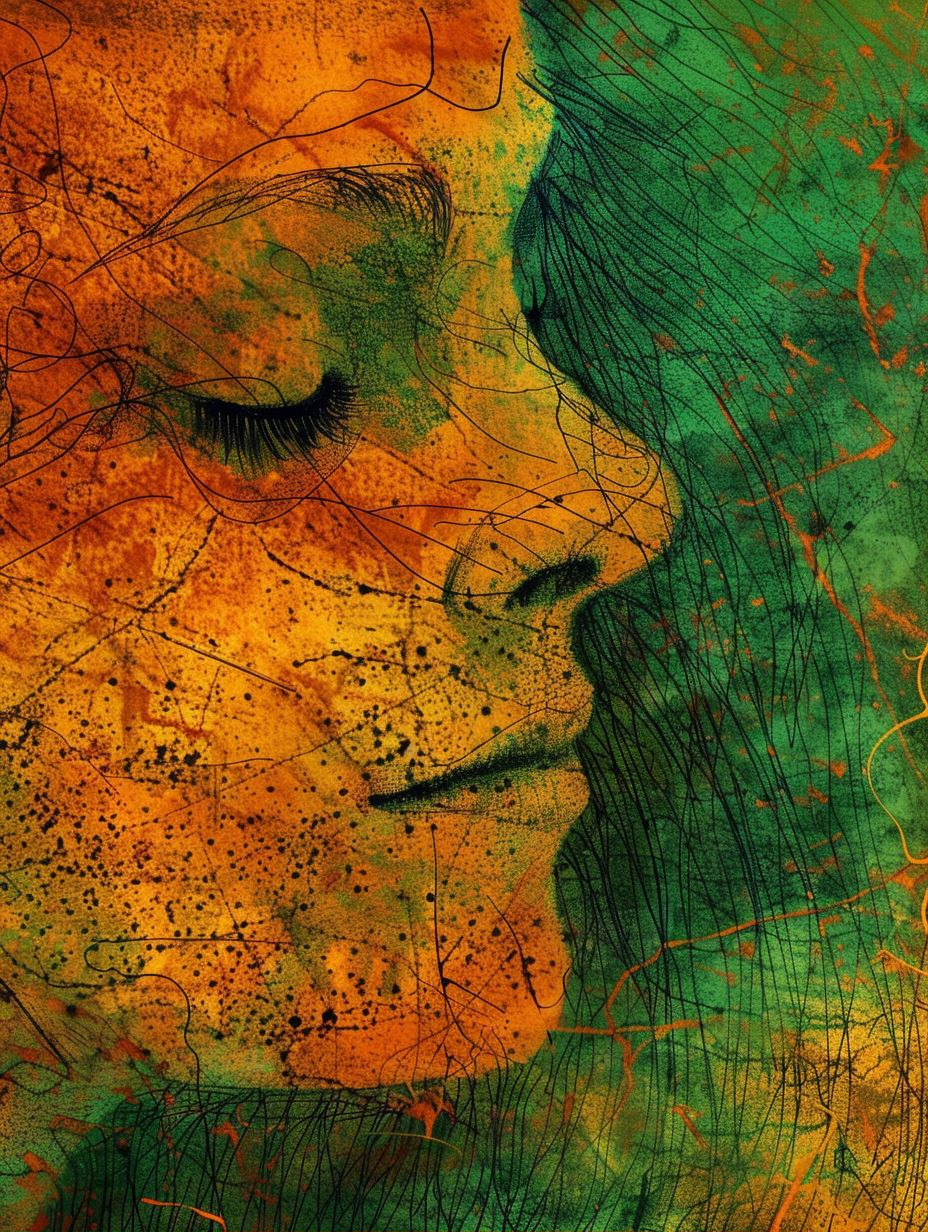 Ethereal Gaze in Textured Gold - Image 1