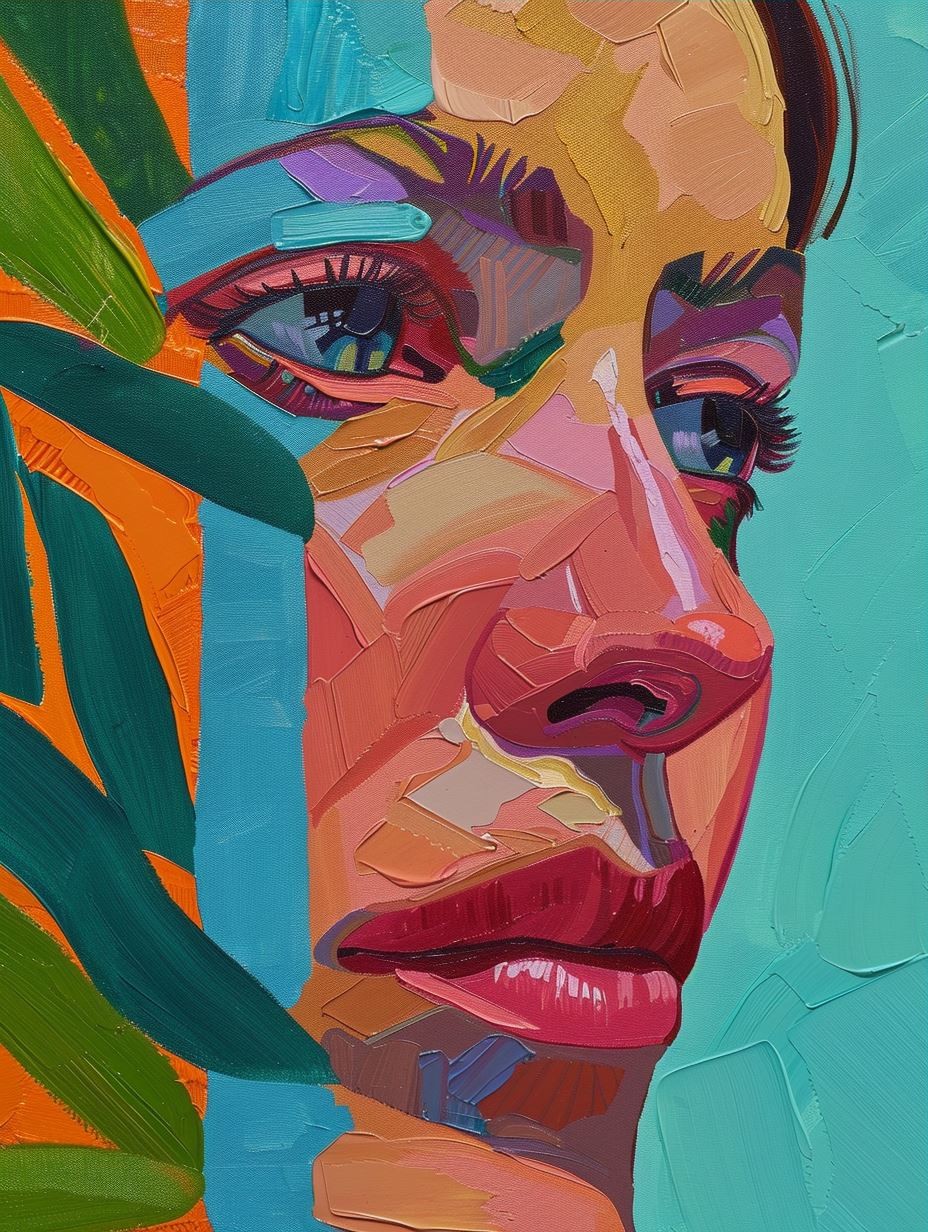 Prismatic Palette Portrait Study - Image 3