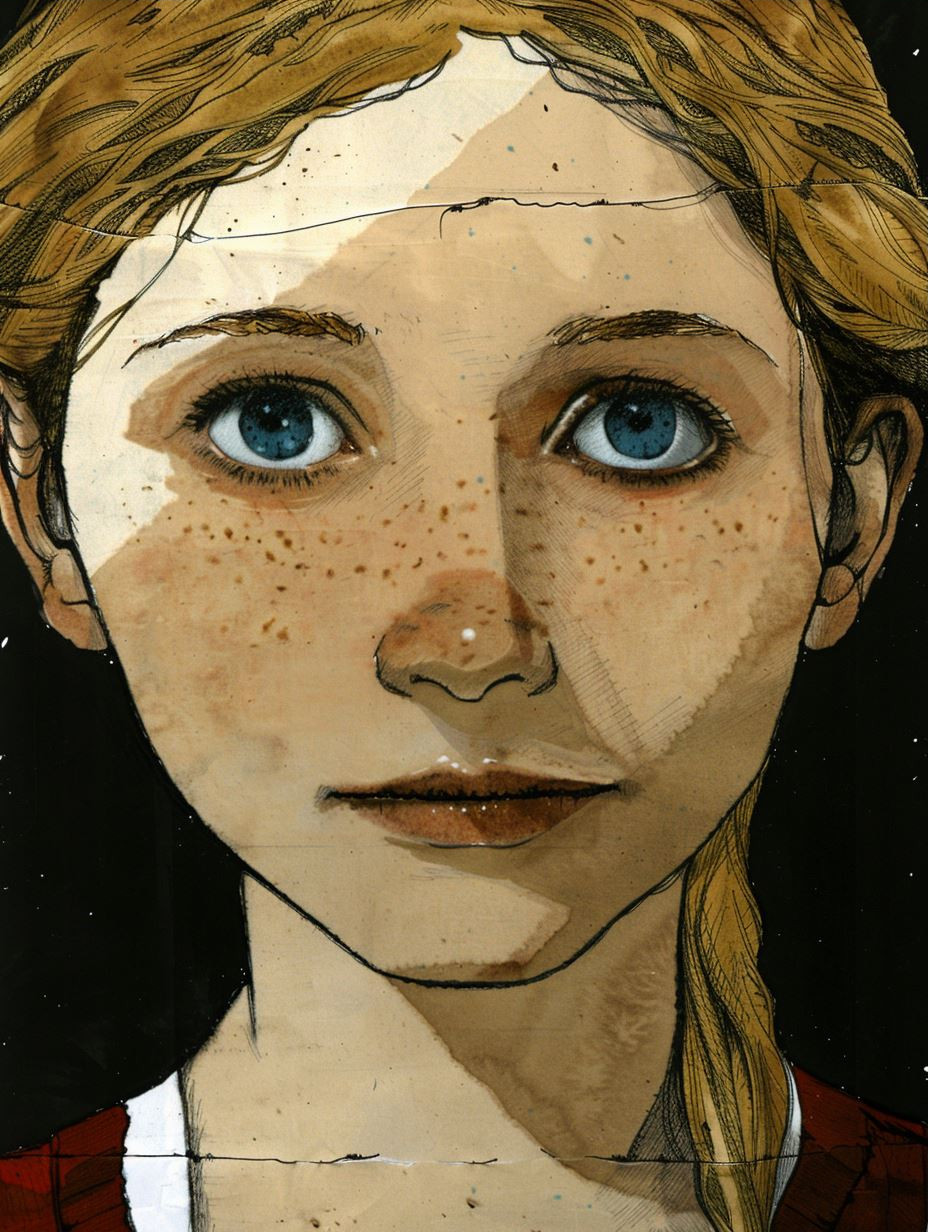 Melancholic Modern Graphic Portrait - Image 3