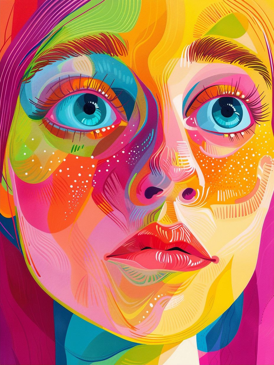Vibrant Psychedelic Portrait Studies - Image 2