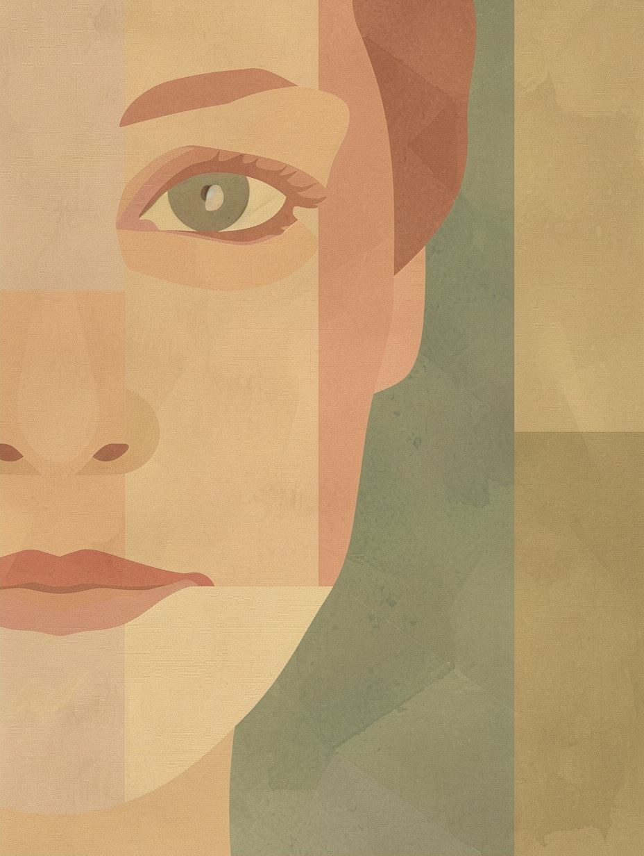 Geometric Pastel Portrait Study - Image 2