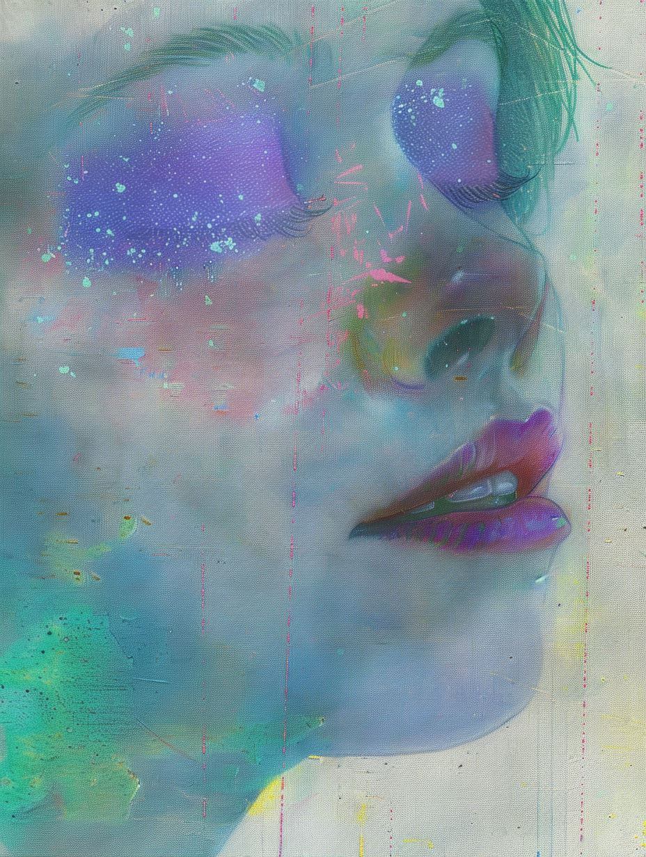 Neon Glitch Ethereal Portrait - Image 2
