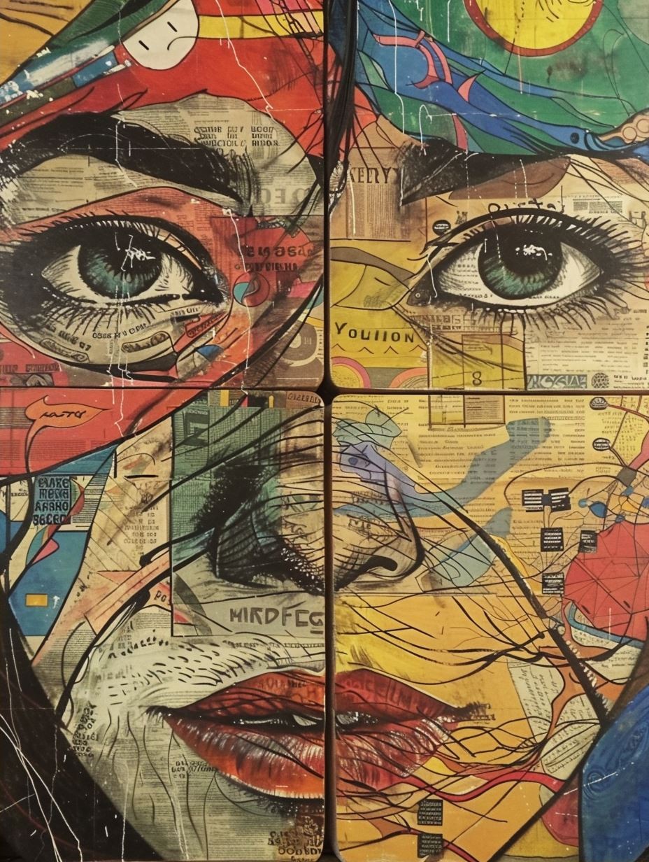 Vintage Cartographic Portrait Study - Image 2