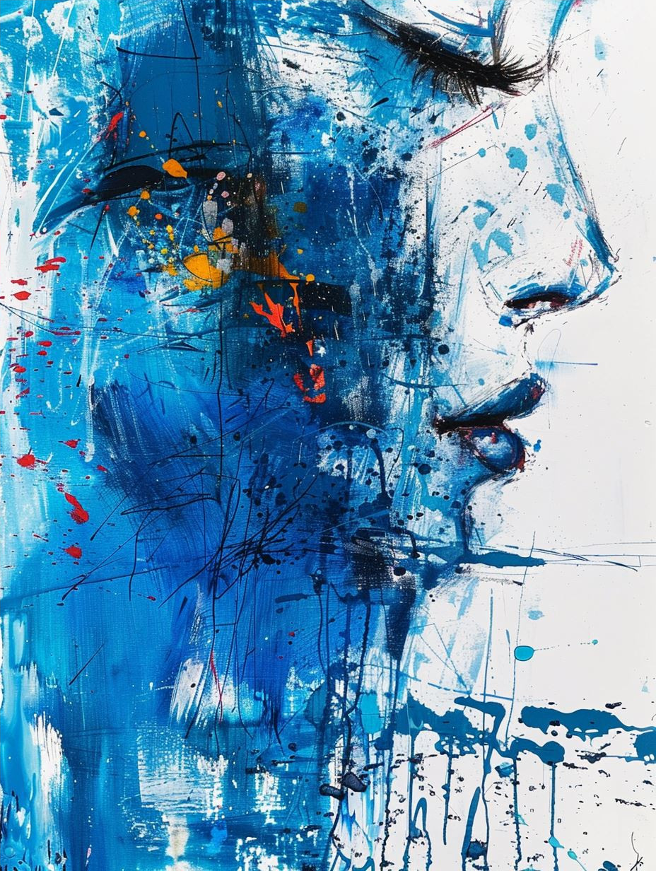 Azure Echoes of Feminine Grace - Image 4