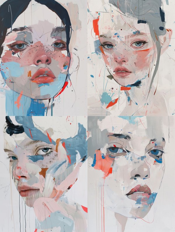 Fragmented Soul Abstract Portrait