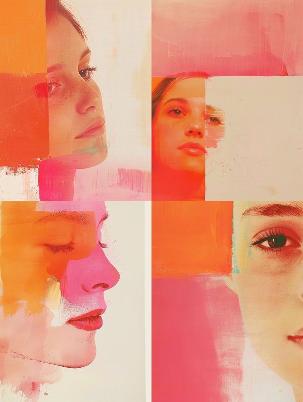 Vibrant Fragmented Portrait
