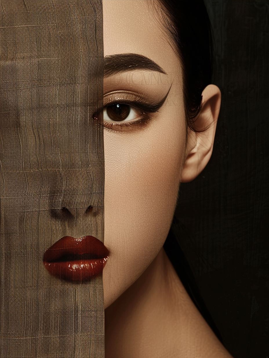 Textured Canvas Beauty Portrait - Image 4