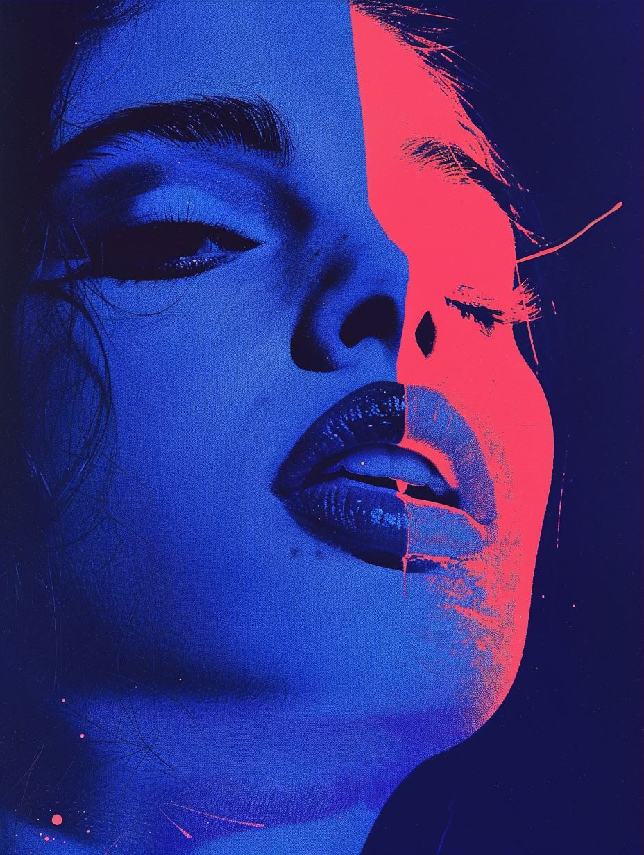 Neon Fragments of a Face - Image 3