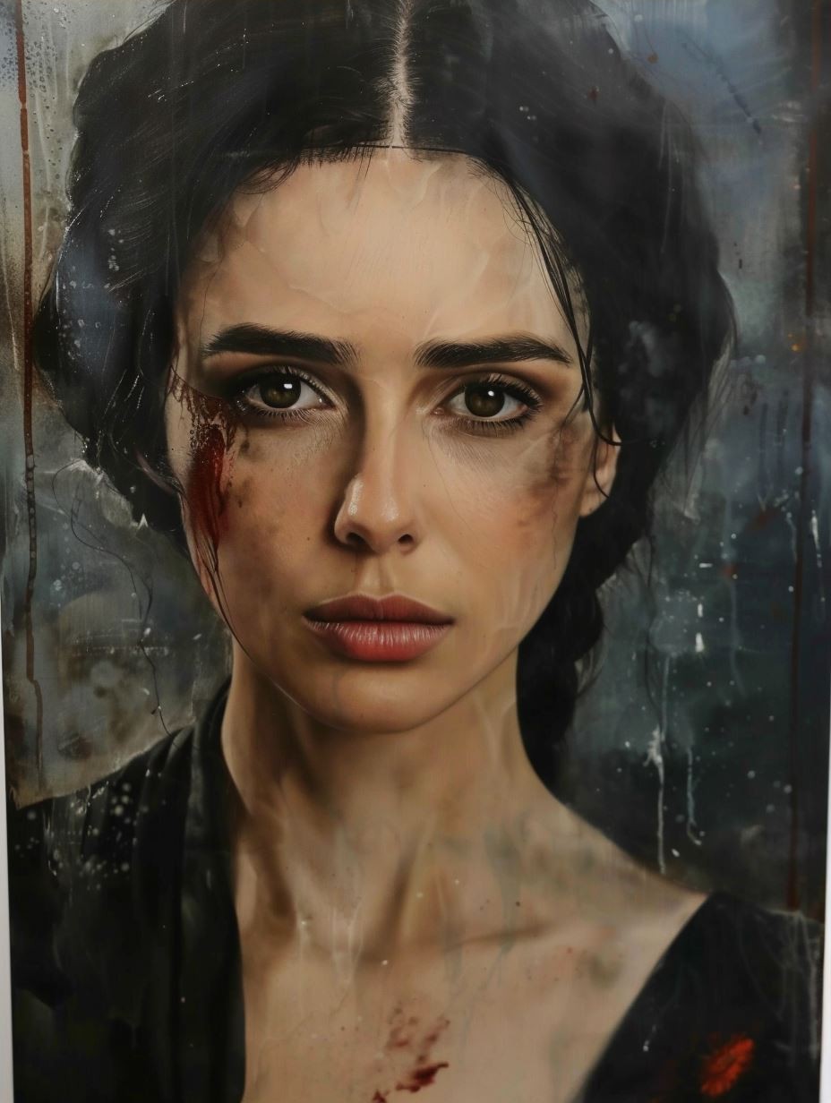 Ethereal Gaze in Mixed Media - Image 3