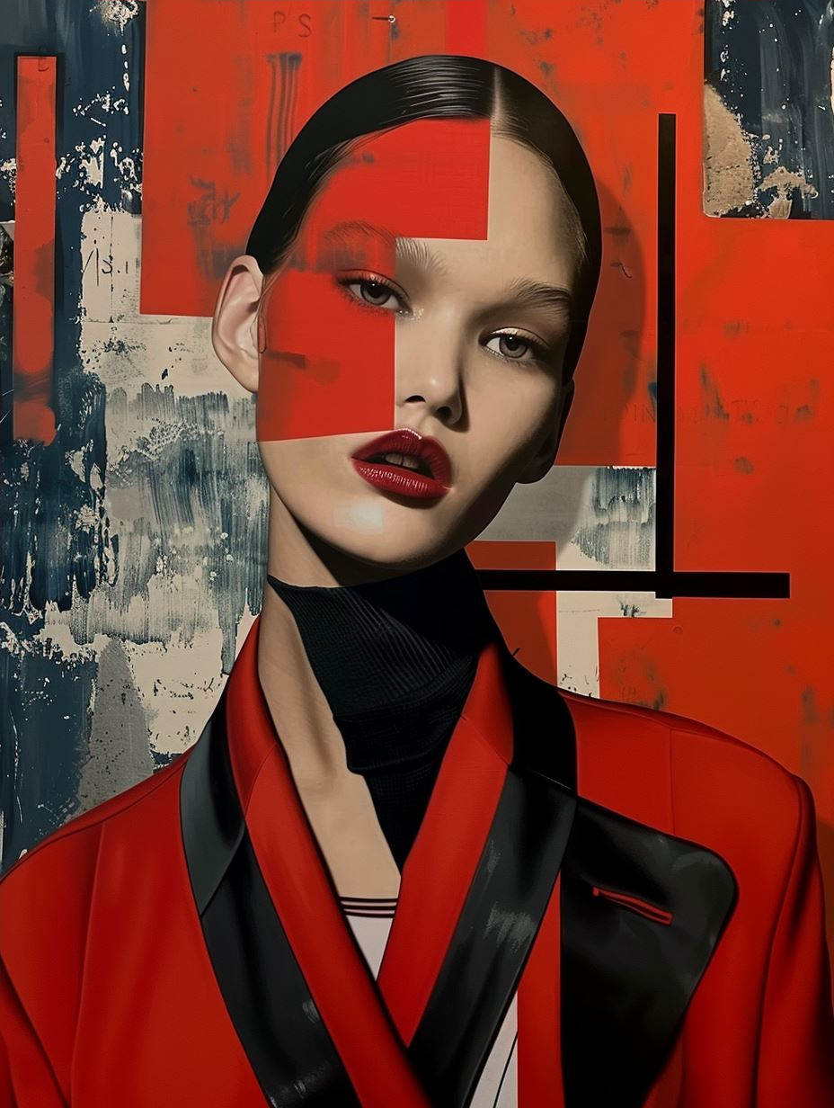 Crimson Avant Garde Portraiture - Image 4