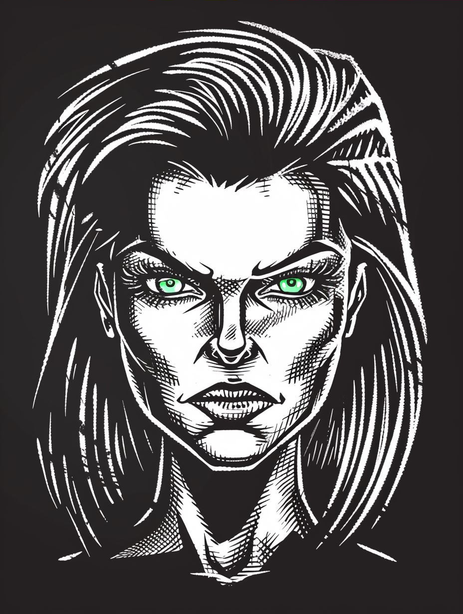 Neon Cyberpunk Halftone Portrait - Image 3