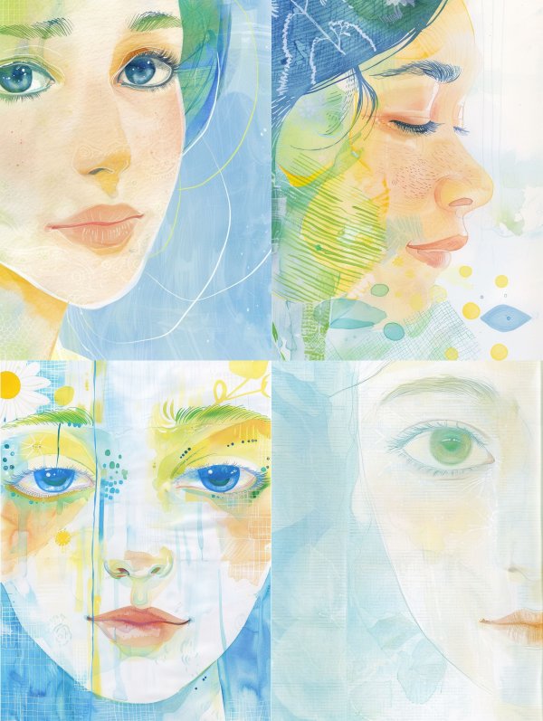 Ethereal Visions in Blue and Gold