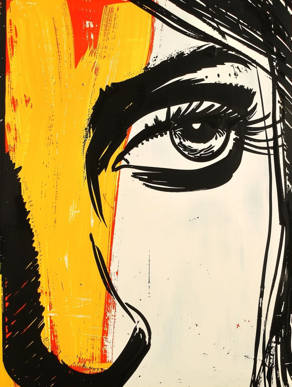 Bold Pop Art Portrait Grid - Image 1