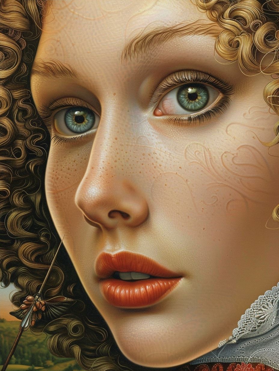 Ethereal Gaze of Freckled Innocence - Image 4
