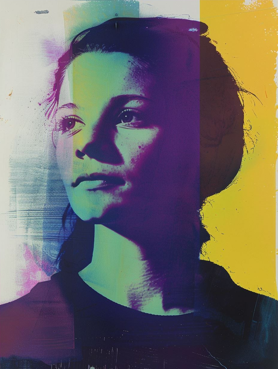 Neon Prism Portrait Distortion - Image 4