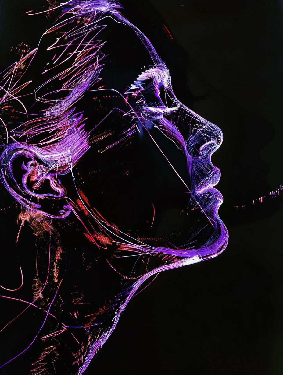 Neon Ethereal Portrait Fragments - Image 4