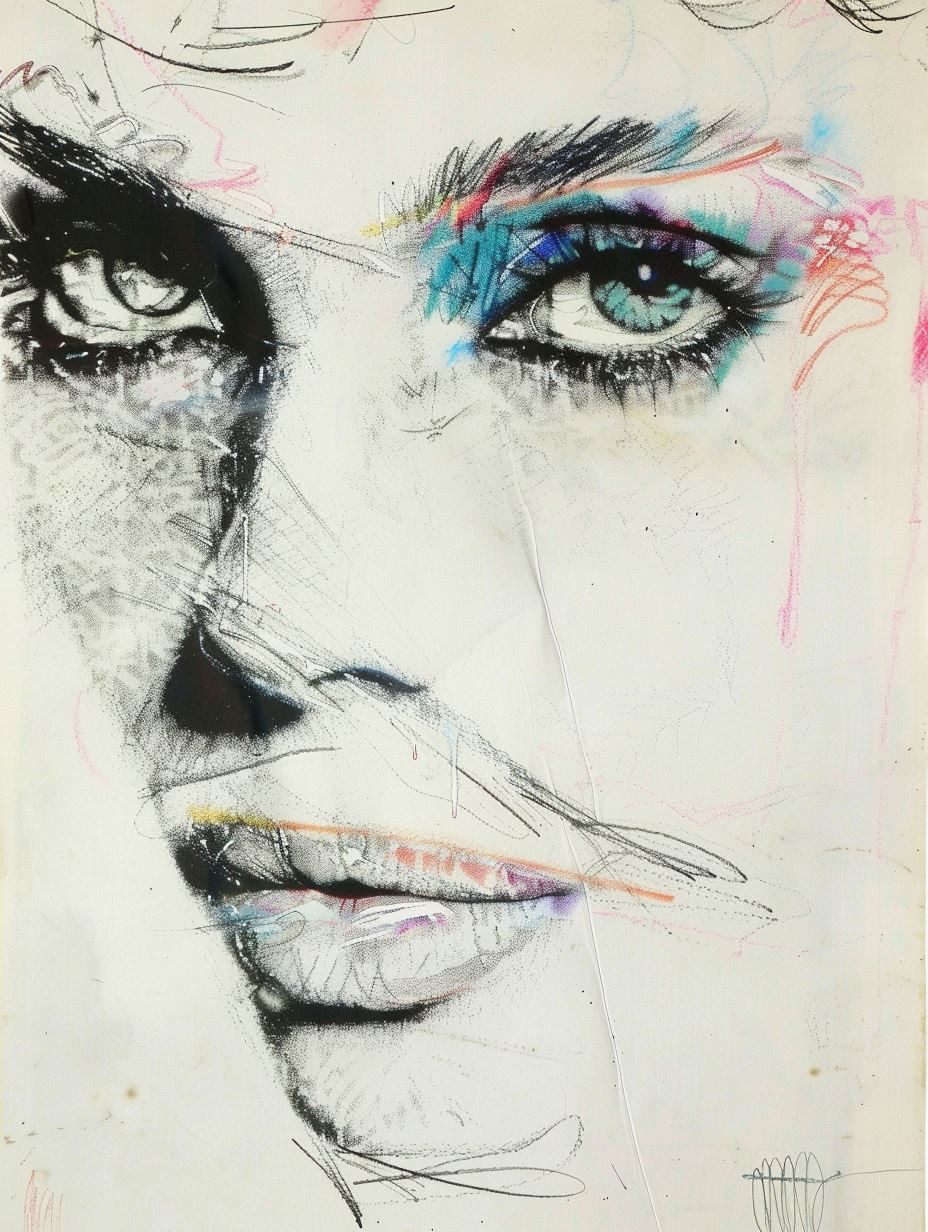 Neon Graffiti Portrait Fusion - Image 2