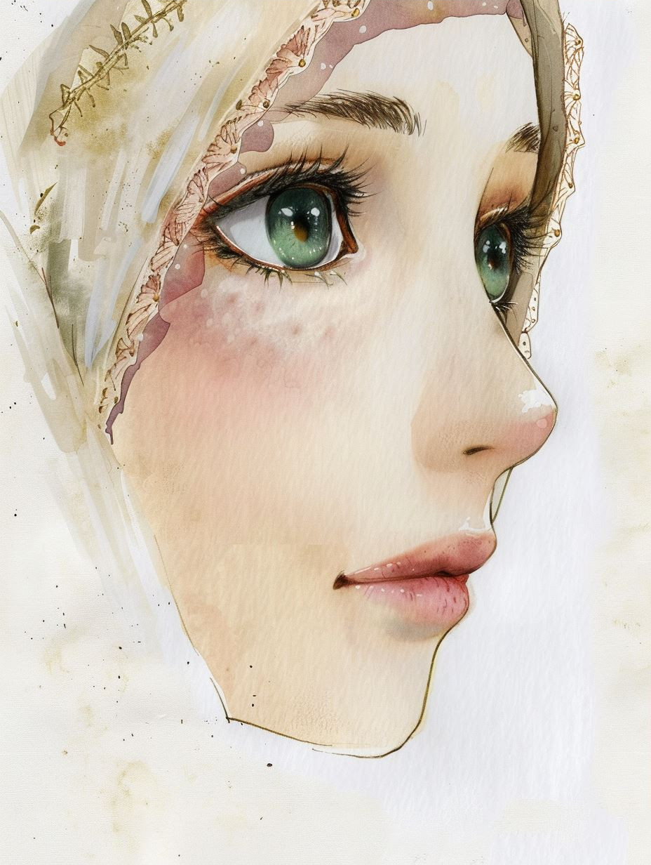 Ethereal Gazes in Watercolor - Image 3