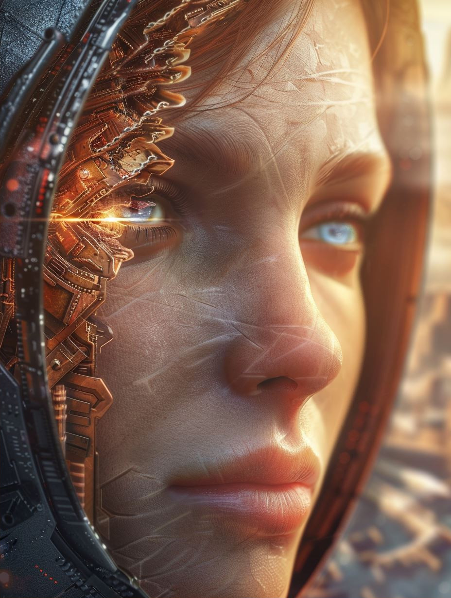 Futuristic Cybernetic Humanoid Portraits - Image 2