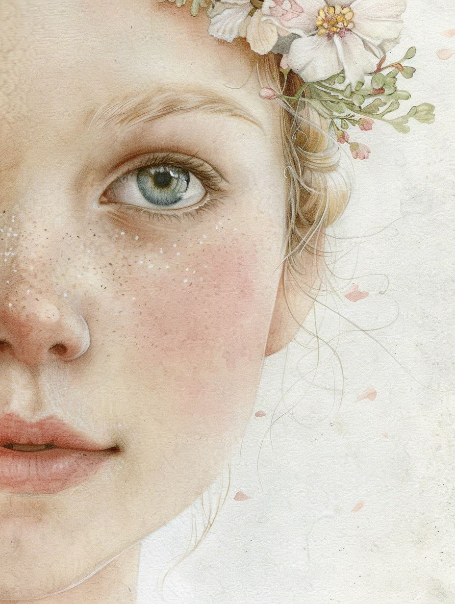Ethereal Whispers of a Dreamy Gaze - Image 1