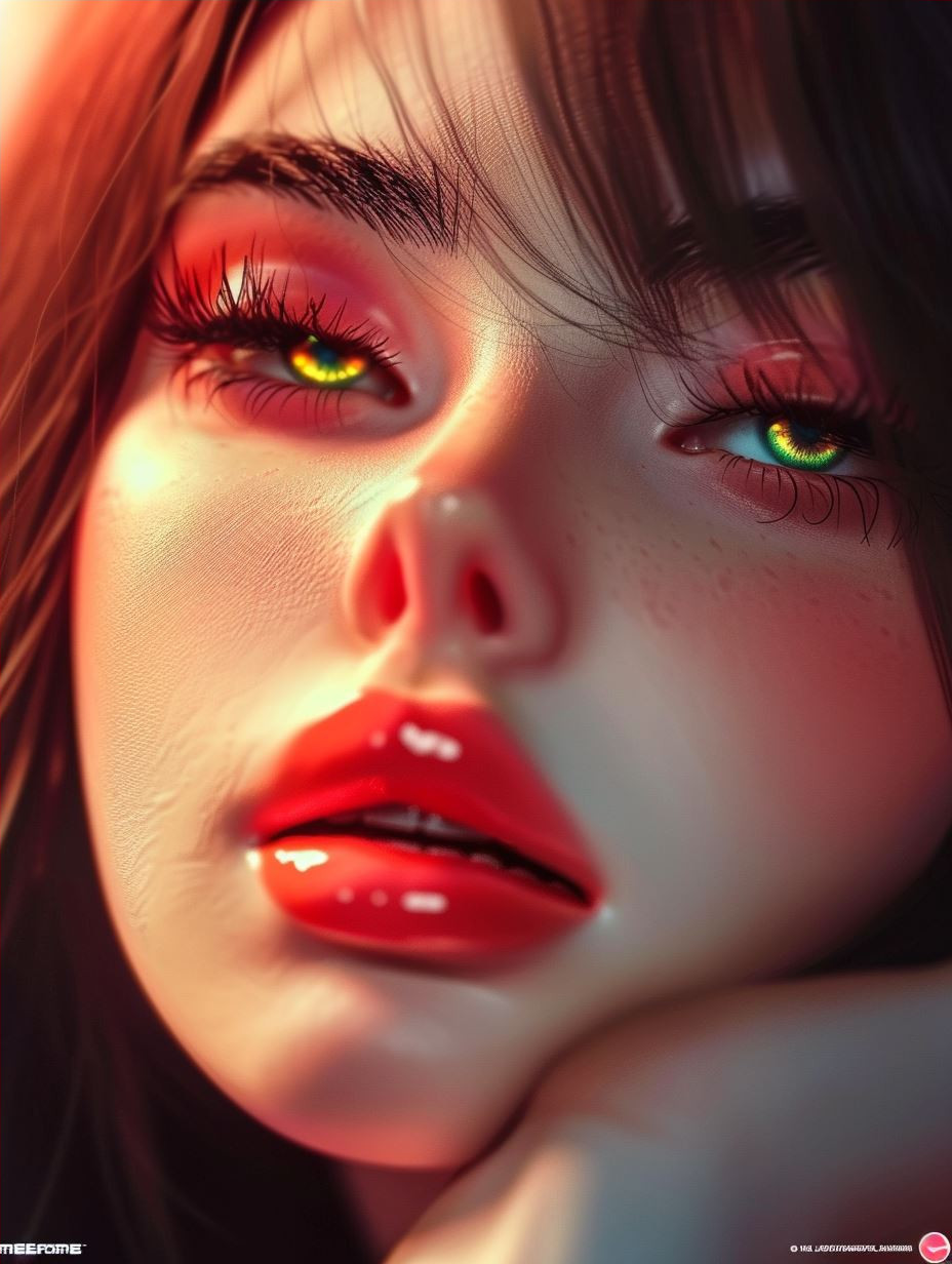 Ethereal Gazes in Neon Light - Image 4