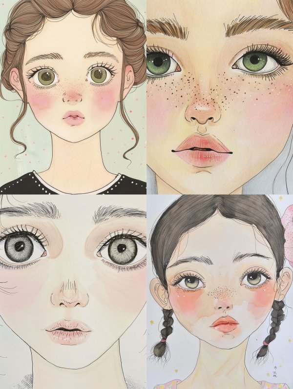 Soft Ethereal Portrait Illustrations