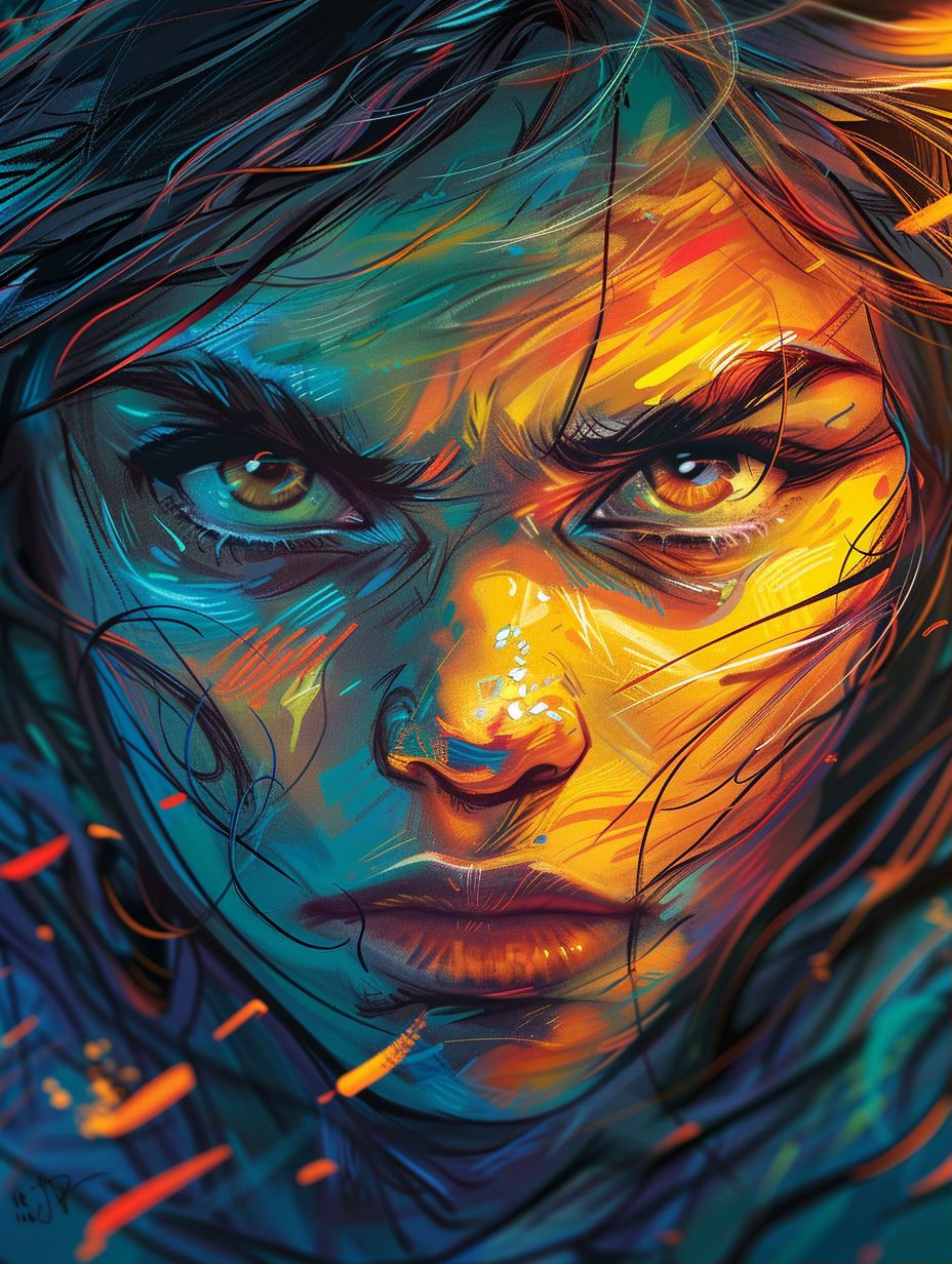 Ethereal Glow of Neon Portraits - Image 1