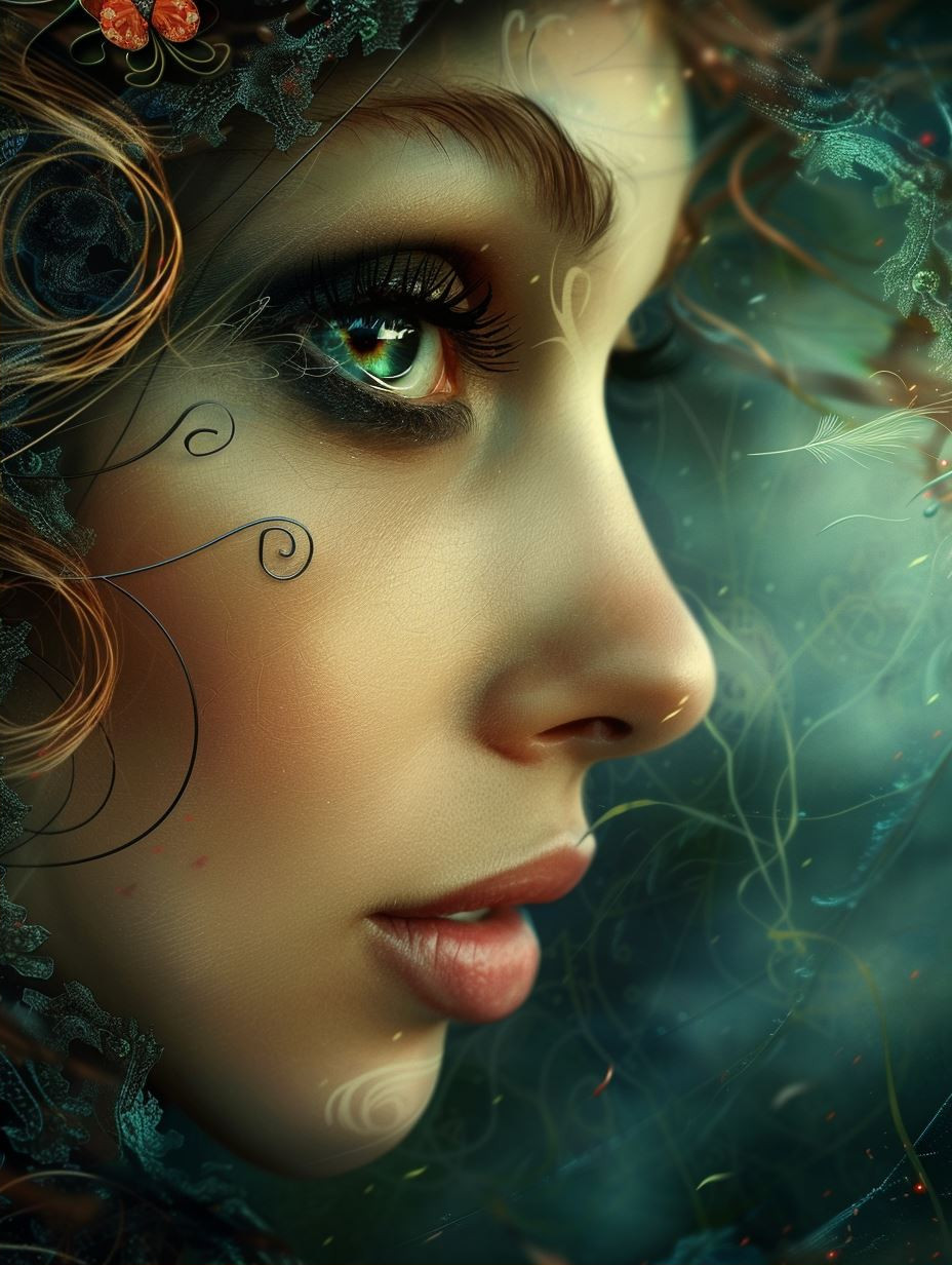 Mystic Floral Gaze - Image 2