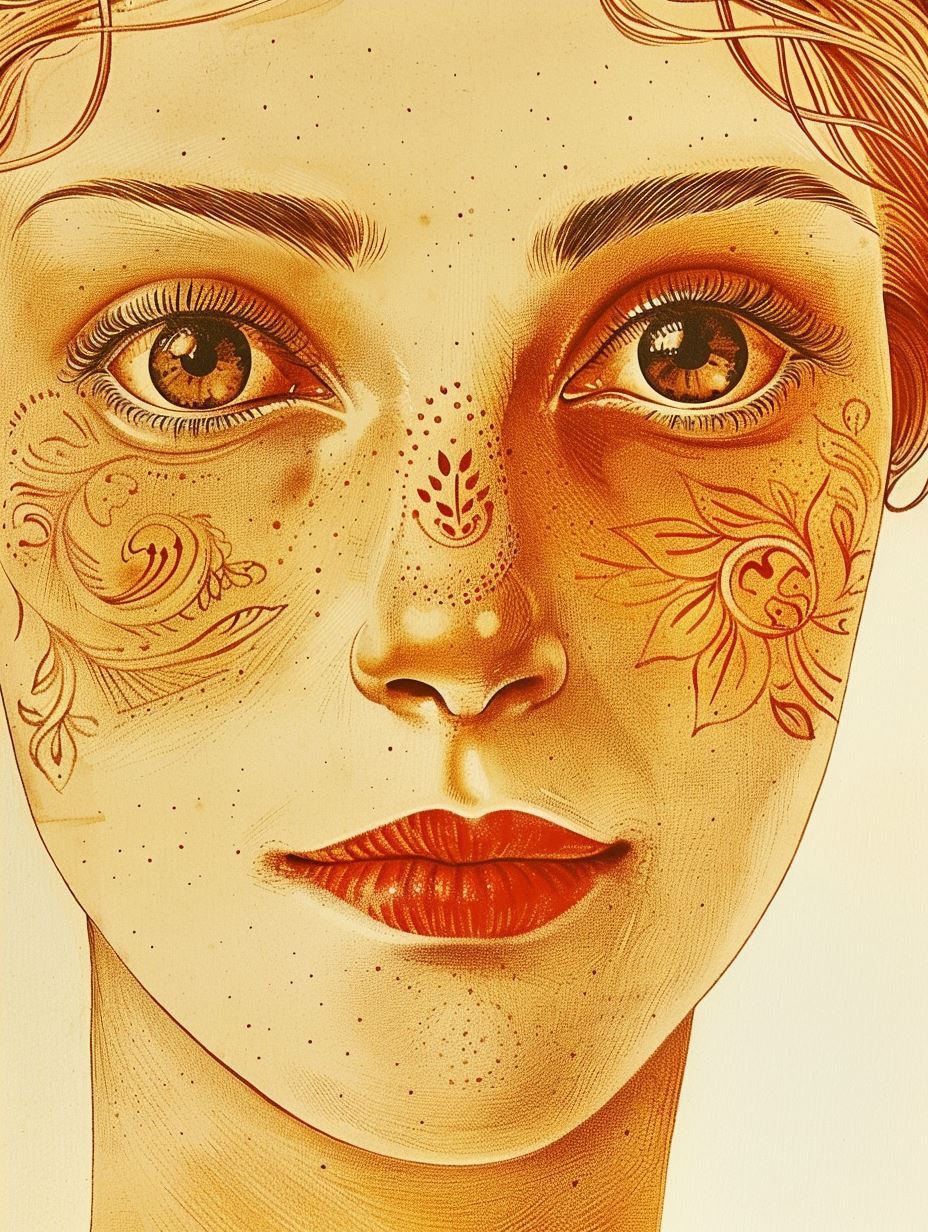 Golden Ochre Ethereal Portrait - Image 4