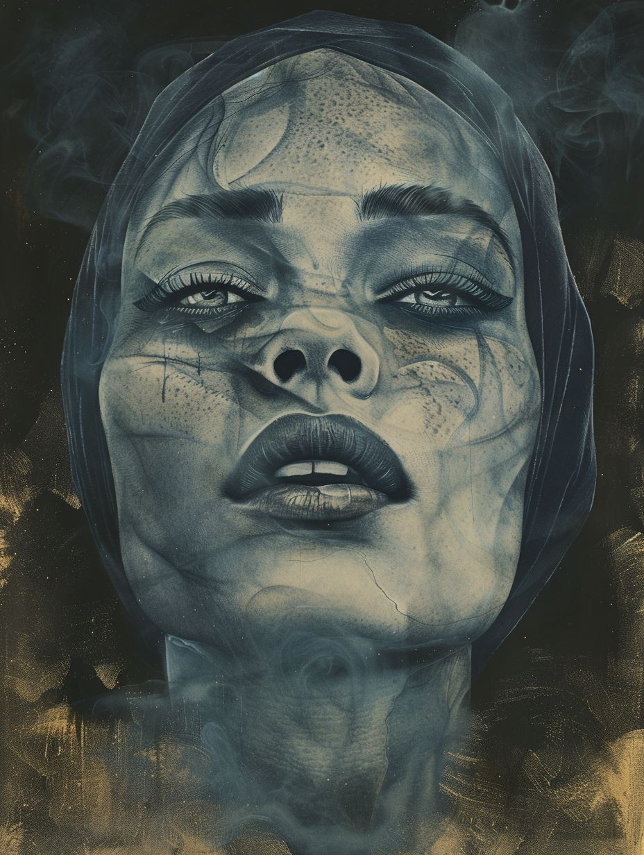 Ethereal Gaze in Distressed Blue - Image 2