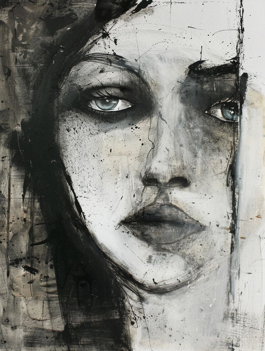 Melancholy Echoes in Charcoal - Image 1