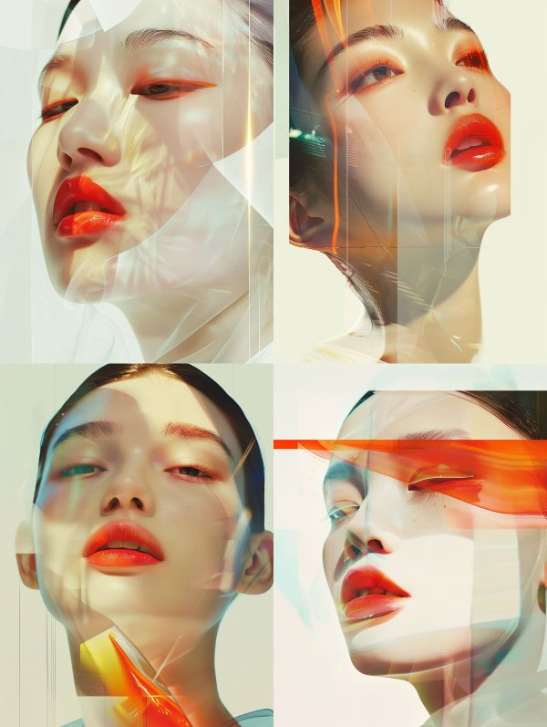 Ethereal Glass Prism Portrait
