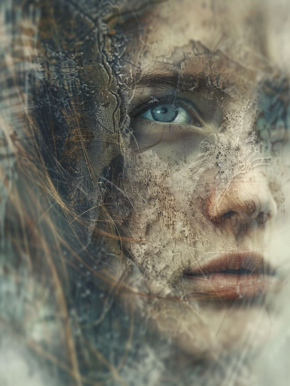 Fractured Soul Glass Portrait - Image 2