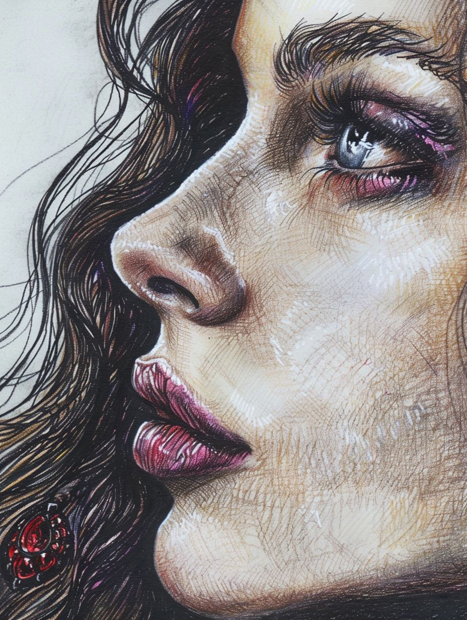 Whispers of the Soul: Colored Pencil Portraits - Image 2