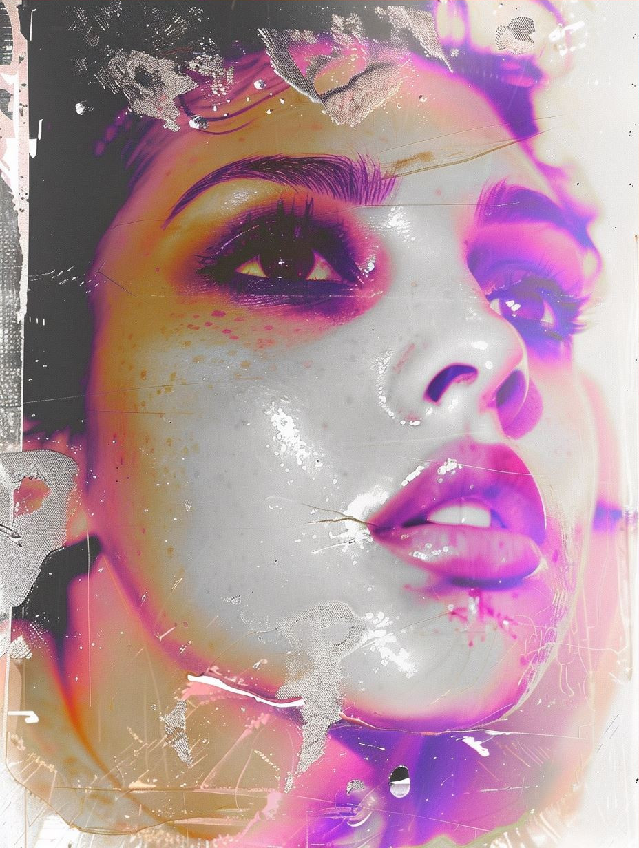 Neon Visions: A Surreal Portrait Study - Image 3