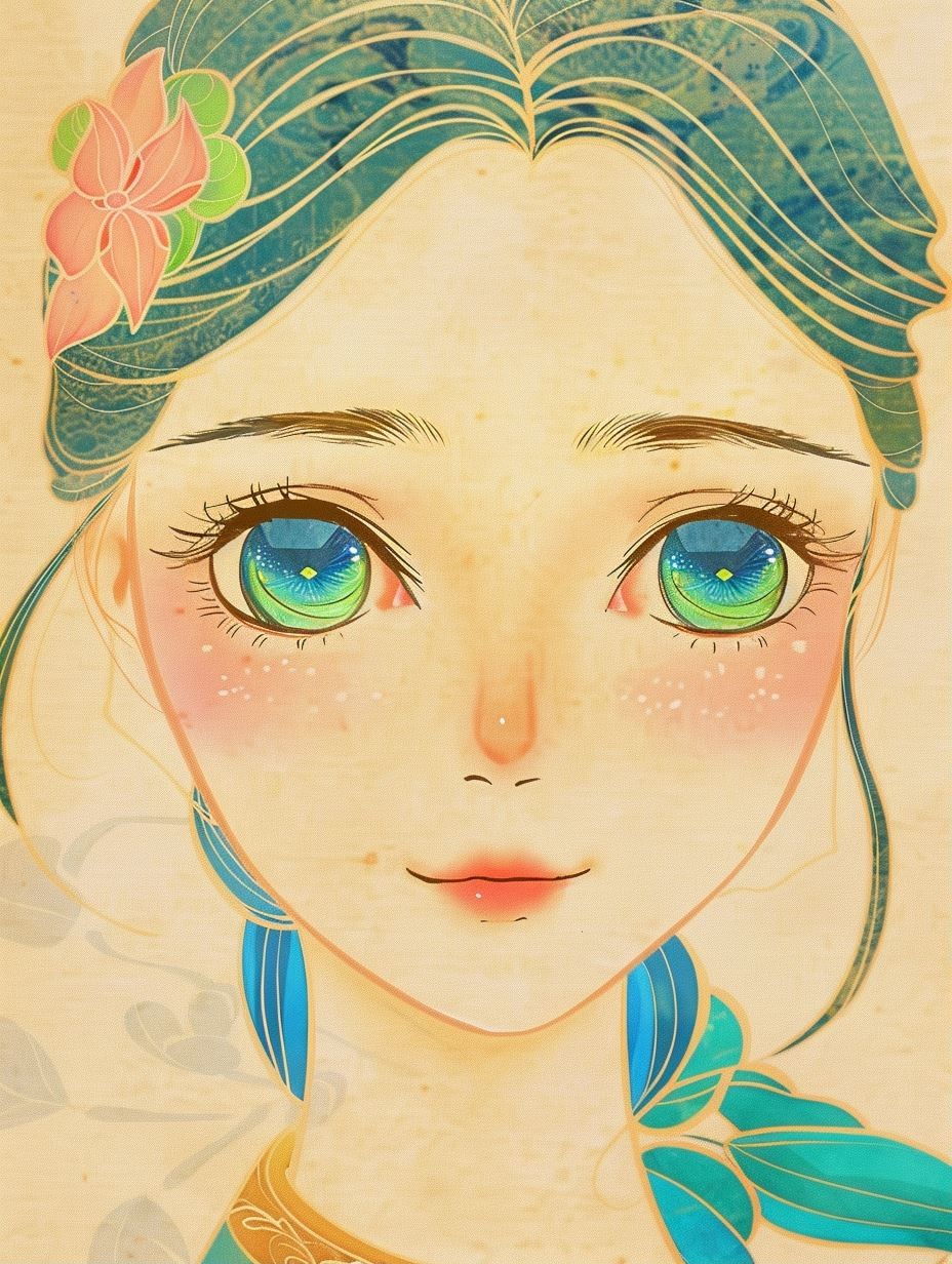Ethereal Visions of Azure Beauty - Image 1