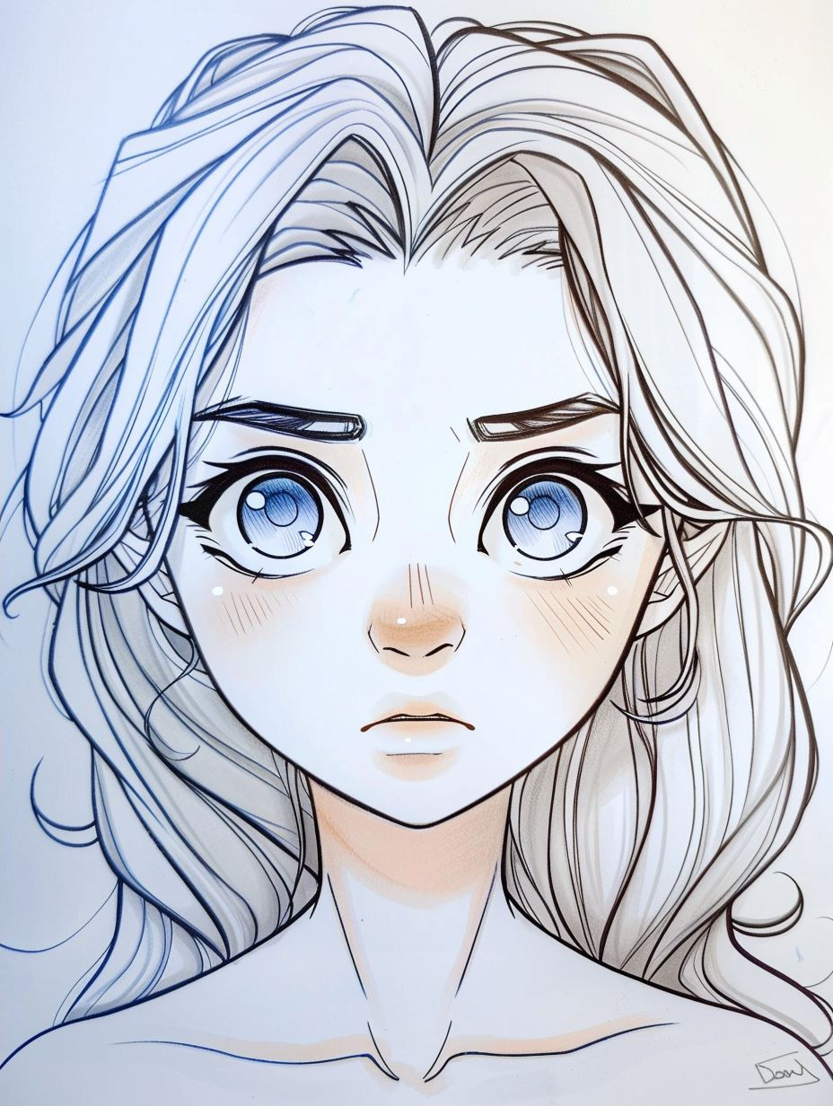 Melancholic Anime Gaze - Image 2