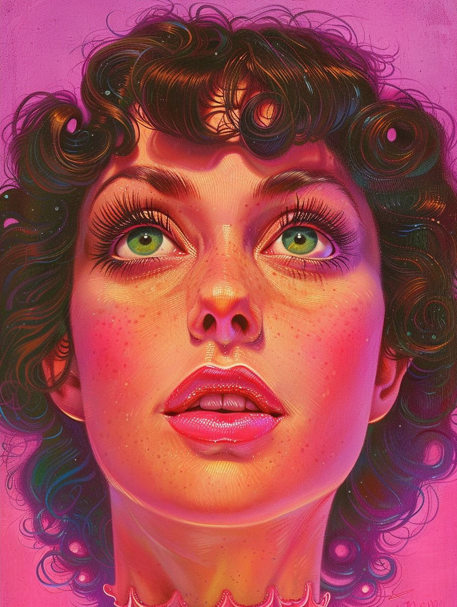 Neon Psychedelic Glamour Portrait - Image 4