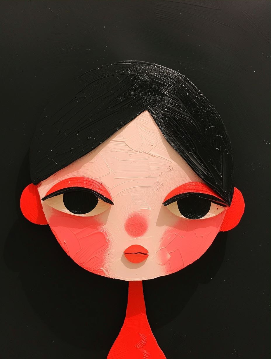 Crimson Dreams of Ethereal Faces - Image 3