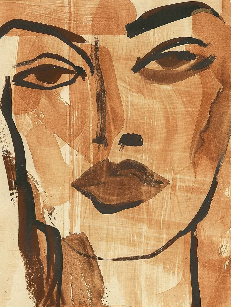 Earth Tones Abstract Portraits - Image 3