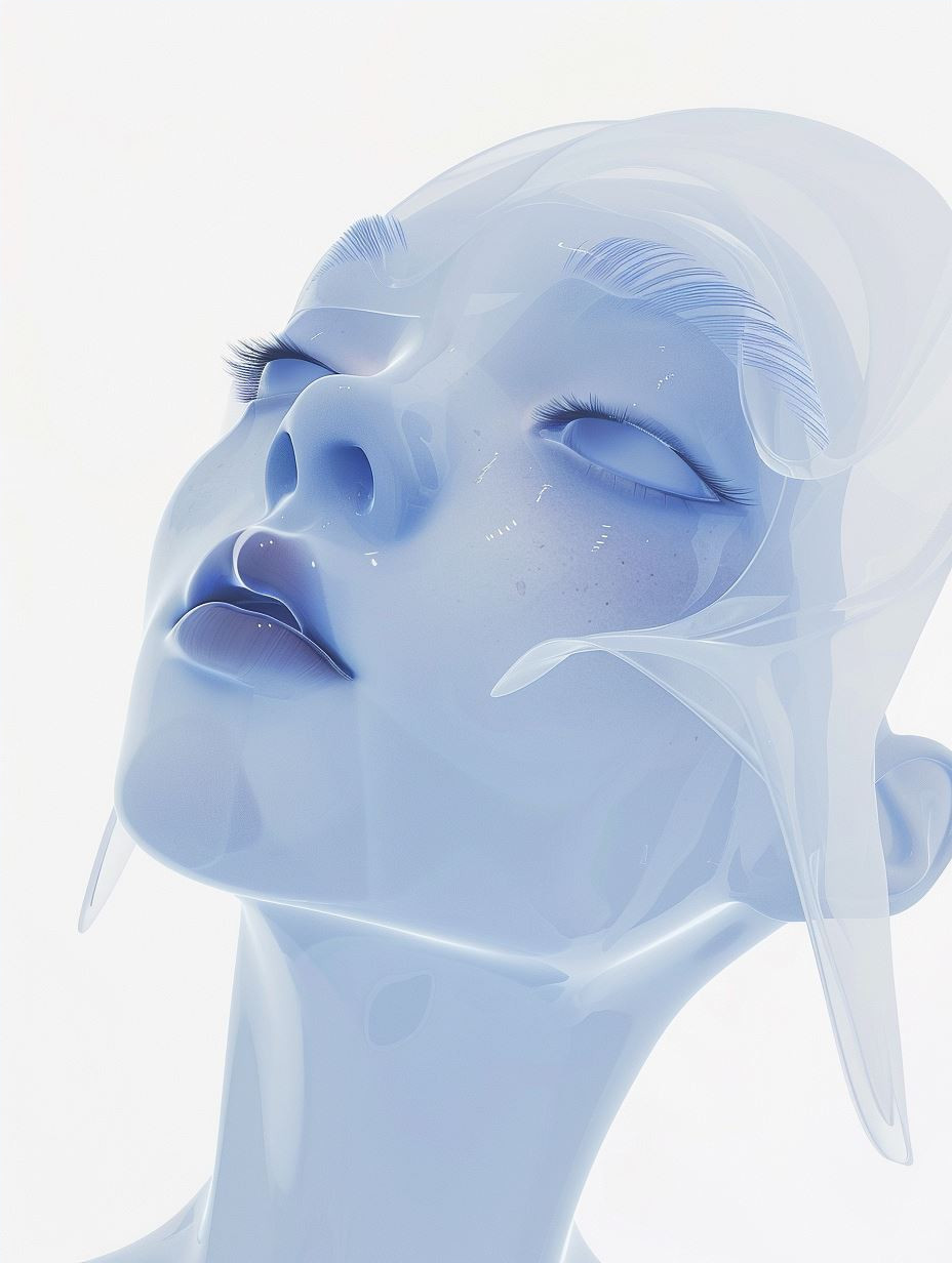 Ethereal Porcelain Dreamscape Portrait - Image 4