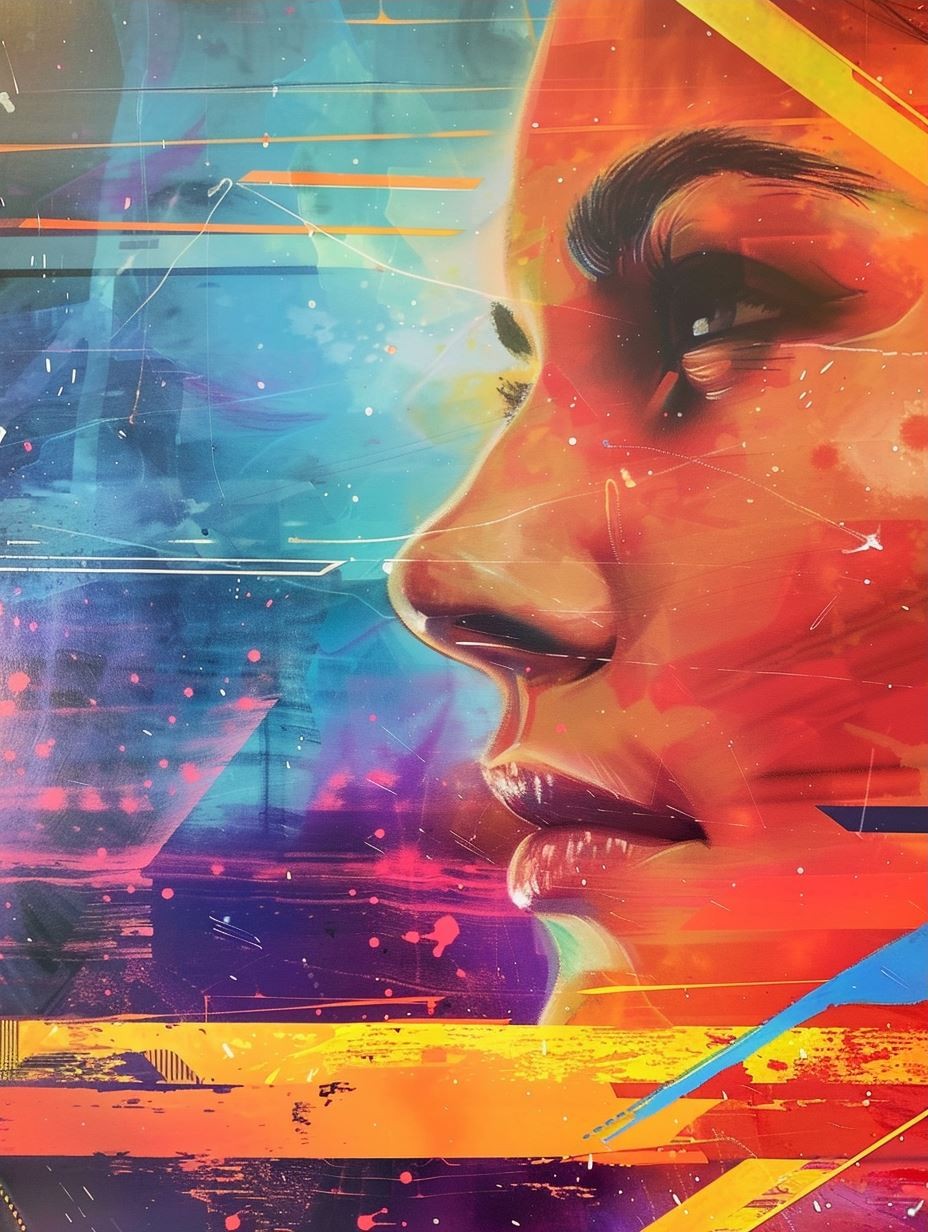 Digital Glitch Ethereal Portrait - Image 3