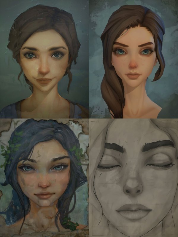 Ethereal Visions: Digital Portrait Studies