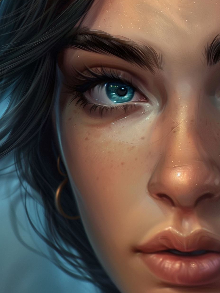 Ethereal Gaze: Digital Portrait Studies - Image 3